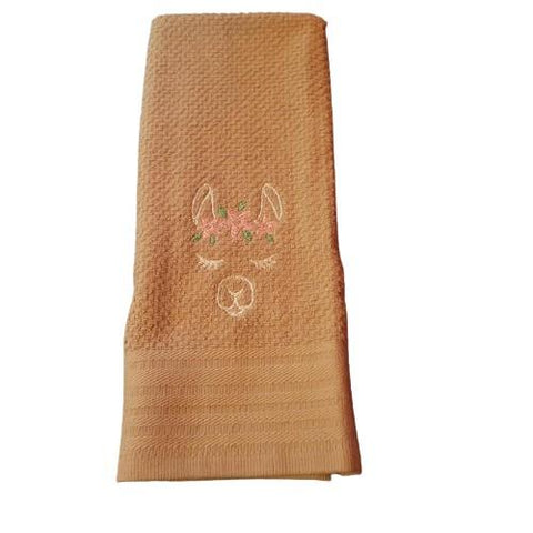 Blissful Alpaca Kitchen Towels FUN Brown 