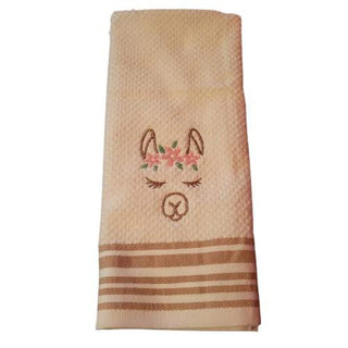 Blissful Alpaca Kitchen Towels - Choice Alpaca Products-pjtowelwhitebrown
