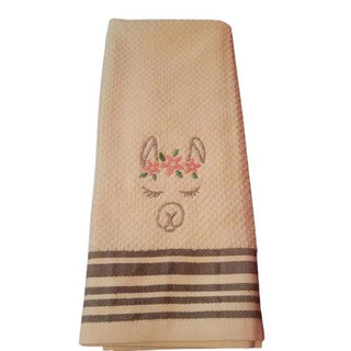 Blissful Alpaca Kitchen Towels - Choice Alpaca Products-pjtowelwhitegrey