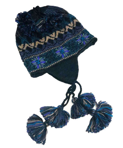 Blue Sprite Alpaca Chullo Hat