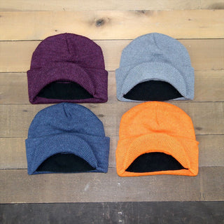 Brimmed Alpaca Knit Radar Mash Hat - Choice Alpaca Products-NEAFP03290F-hunterorange