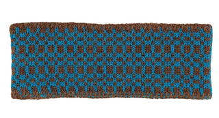 Checkered USA Made Alpaca Headband - Choice Alpaca Products-check-brown-blue