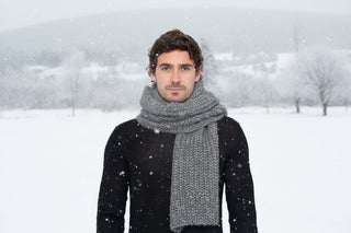 Chunky Knitted Alpaca Scarf - Choice Alpaca Products-D20Z852P0000-XXC0003
