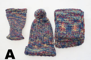 Chunky Pallet Hand Knit Alpaca Accessories Set - Purely Alpaca