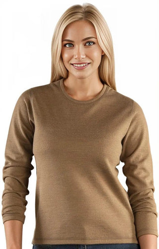 Classic Crew Lightweight Alpaca Sweater - Choice Alpaca Products-A20379-XSm