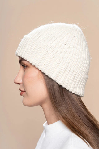 Classic Knitted 100% Baby Alpaca Hat - Choice Alpaca Products-K10Z918P0000-0080001-Ivory
