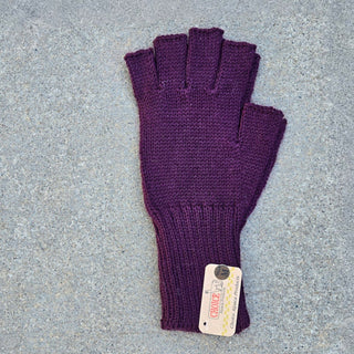 Colorful 100% Alpaca Fingerless Knit Alpaca Gloves - Choice Alpaca Products-440-md-mulberry