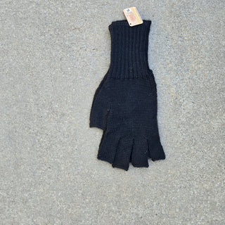 Colorful 100% Alpaca Fingerless Knit Alpaca Gloves - Choice Alpaca Products-440-md-navy