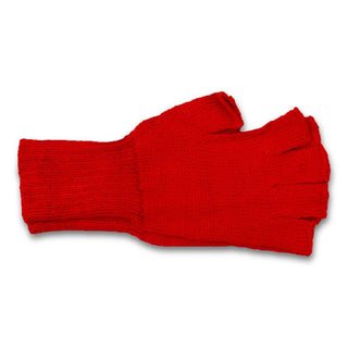 Colorful 100% Alpaca Fingerless Knit Alpaca Gloves - Choice Alpaca Products-440-md-red
