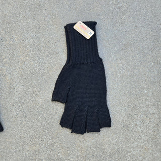 Colorful 100% Alpaca Fingerless Knit Alpaca Gloves - Choice Alpaca Products-440-xlg-charcoal