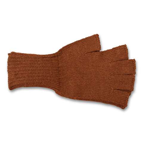 Colorful 100% Alpaca Fingerless Knit Alpaca Gloves Gloves Large Fingerless Brown