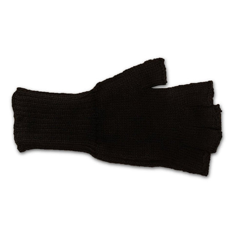 Colorful 100% Alpaca Fingerless Knit Alpaca Gloves Gloves Medium Fingerless Black