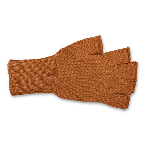 Colorful 100% Alpaca Fingerless Knit Alpaca Gloves Gloves Medium Fingerless Medium Brown