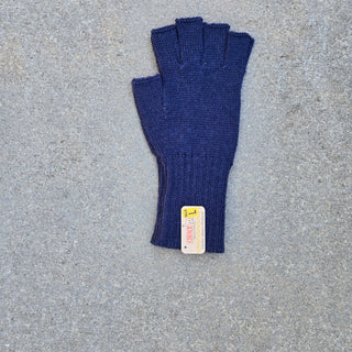 Colorful 100% Alpaca Fingerless Knit Alpaca Gloves Gloves XLarge Fingerless Navy