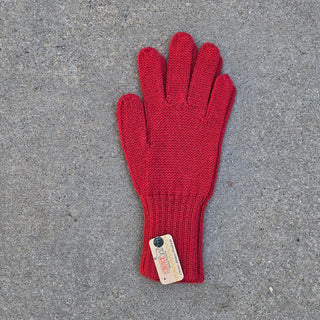 Colorful 100% Alpaca Full Fingered Knit Alpaca Gloves - Choice Alpaca Products-441-lg-darkred