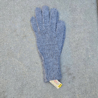 Colorful 100% Alpaca Full Fingered Knit Alpaca Gloves - Choice Alpaca Products-441-lg-greenblackmelange