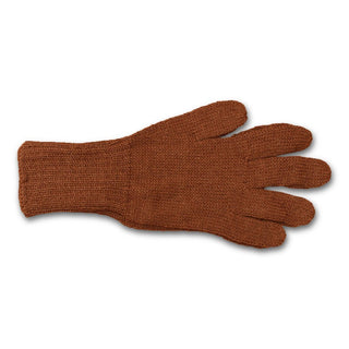 Colorful 100% Alpaca Full Fingered Knit Alpaca Gloves - Choice Alpaca Products-441-md-dark-brown
