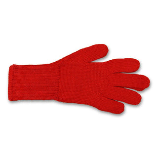 Colorful 100% Alpaca Full Fingered Knit Alpaca Gloves - Choice Alpaca Products-441-md-red