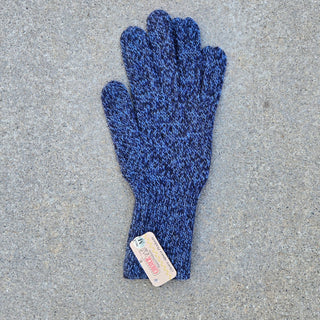 Colorful 100% Alpaca Full Fingered Knit Alpaca Gloves - Choice Alpaca Products-441-med-bluegreymelange
