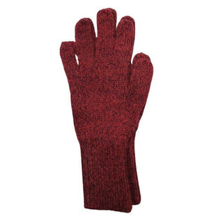 Colorful 100% Alpaca Full Fingered Knit Alpaca Gloves - Choice Alpaca Products-441-med-darkred
