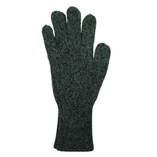 Colorful 100% Alpaca Full Fingered Knit Alpaca Gloves - Choice Alpaca Products-441-med-greenblackmelange