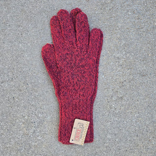 Colorful 100% Alpaca Full Fingered Knit Alpaca Gloves - Choice Alpaca Products-441-med-navy