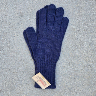 Colorful 100% Alpaca Full Fingered Knit Alpaca Gloves - Choice Alpaca Products-441-med-navy
