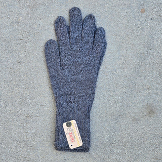 Colorful 100% Alpaca Full Fingered Knit Alpaca Gloves Gloves Medium Dark grey 