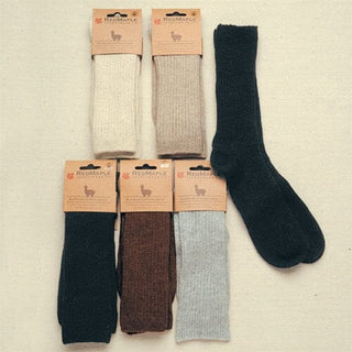 RK151-oat-sm-Copper Crew Alpaca Socks
