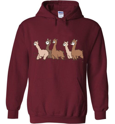 Curious Alpacas Gildan Heavy Blend Hoodie Shirts & Tops Garnet S 
