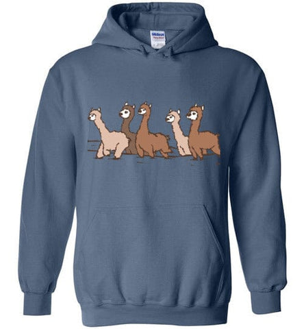 Curious Alpacas Gildan Heavy Blend Hoodie Shirts & Tops Indigo Blue S 