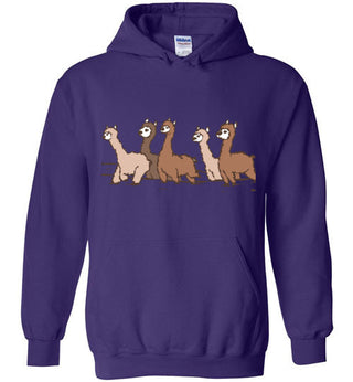 Curious Alpacas Gildan Heavy Blend Hoodie Shirts & Tops Purple S 