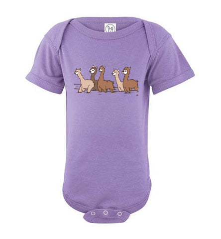 Curious Alpacas Infant Fine Jersey Bodysuit Shirts & Tops Lavender NB 