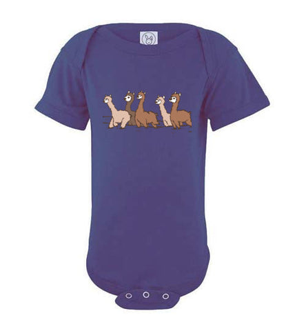 Curious Alpacas Infant Fine Jersey Bodysuit Shirts & Tops Purple NB 