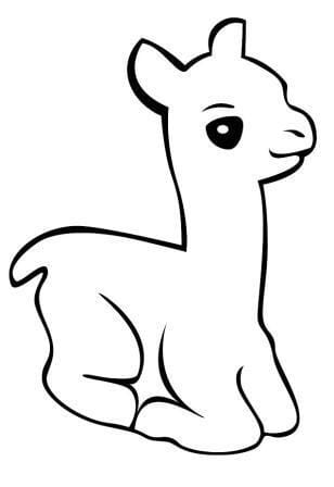 554-Cute Alpaca Window Stickers