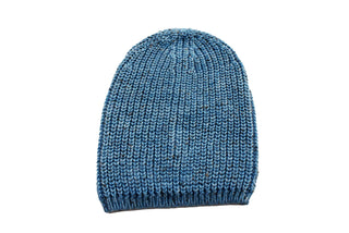 Dalia Heathered Alpaca Beanie Hat Heathered Blue 