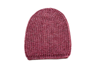 Dalia Heathered Alpaca Beanie Hat Heathered Red 