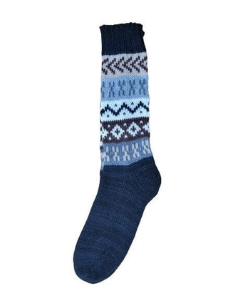 Deluxe Hand Knit Patterned Long Alpaca Socks - Choice Alpaca Products-INCT-longsocks-black