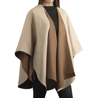 Double Face Alpaca Ruana - Choice Alpaca Products-O-S12973-2
