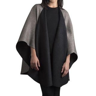 Double Face Alpaca Ruana - Choice Alpaca Products-O-S12973-3