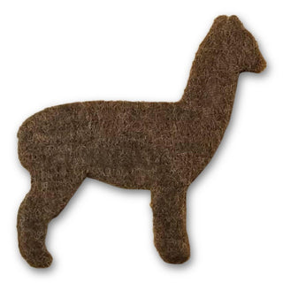 Felted Alpaca Figure - Choice Alpaca Products-FeltAlpacaFigureHRT-brown-1