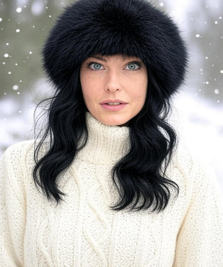 Fur Alpaca Hat - Choice Alpaca Products-356-black