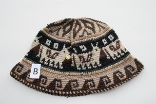 Hand Crochet Roll Up Rustic Alpaca Hat - Choice Alpaca Products-