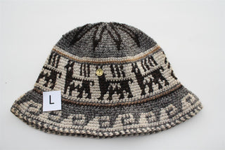 Hand Crochet Roll Up Rustic Alpaca Hat - Choice Alpaca Products-