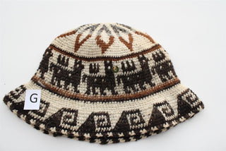 Hand Crochet Roll Up Rustic Alpaca Hat - Choice Alpaca Products-