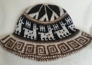 Hand Crochet Roll Up Rustic Alpaca Hat - Choice Alpaca Products-RollUp_hat