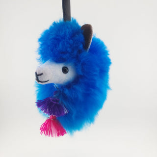 Happy Alpaca Face Keychain - Choice Alpaca Products-HappyAlpacaFaceKeychain-purple