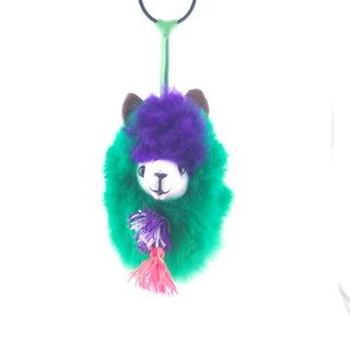 Happy Alpaca Face Keychain - Choice Alpaca Products-HappyAlpacaFaceKeychain-purple