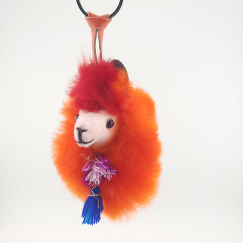 Happy Alpaca Face Keychain Toys 