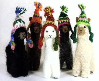 4alpaca-black-Huacaya Alpaca Felted Ornament